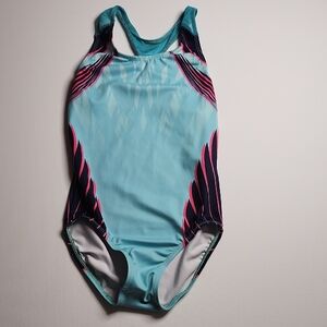 GK Gymnastics Leotard | Blue and Pink | CL